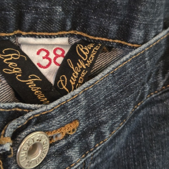 Lucky Brand Men's Jeans Straight 38 Blue Denim Classic Fit - Picture 3 of 11